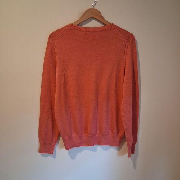 NWT J. McLaughlin Mens Rodrick Crew  Neck Sweater M Nantucket Red Linen Blend - Picture 4 of 7